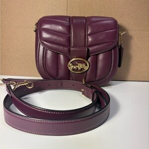 Coach Georgie Saddle Bag with Quilting #C2803 in Boyseberry